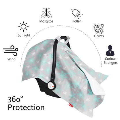 Baby CarSeat Canopy- Nursing Cover, Flower Pattern