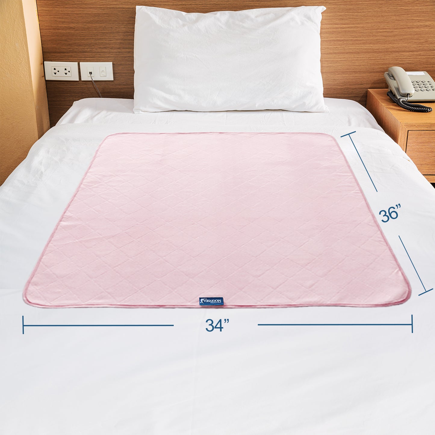 Waterproof Bed Pads- Absorbent Chuck Pads Non Slip for Incontinence, Washable Pee Pads for Dogs,34"x36" ,2 Pack
