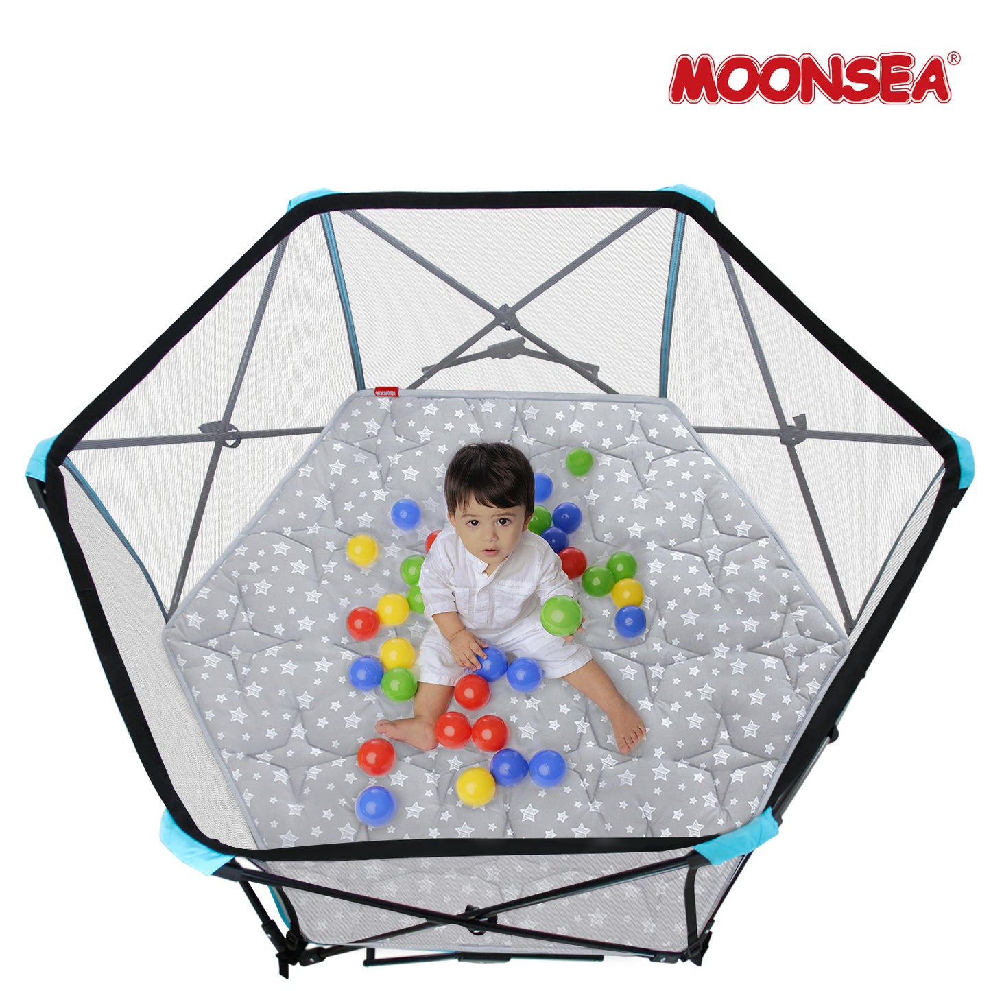 Baby Play Mat | Hexagon Playpen Mat - Padded and Non-Slip Activity Mat for Infant & Toddler