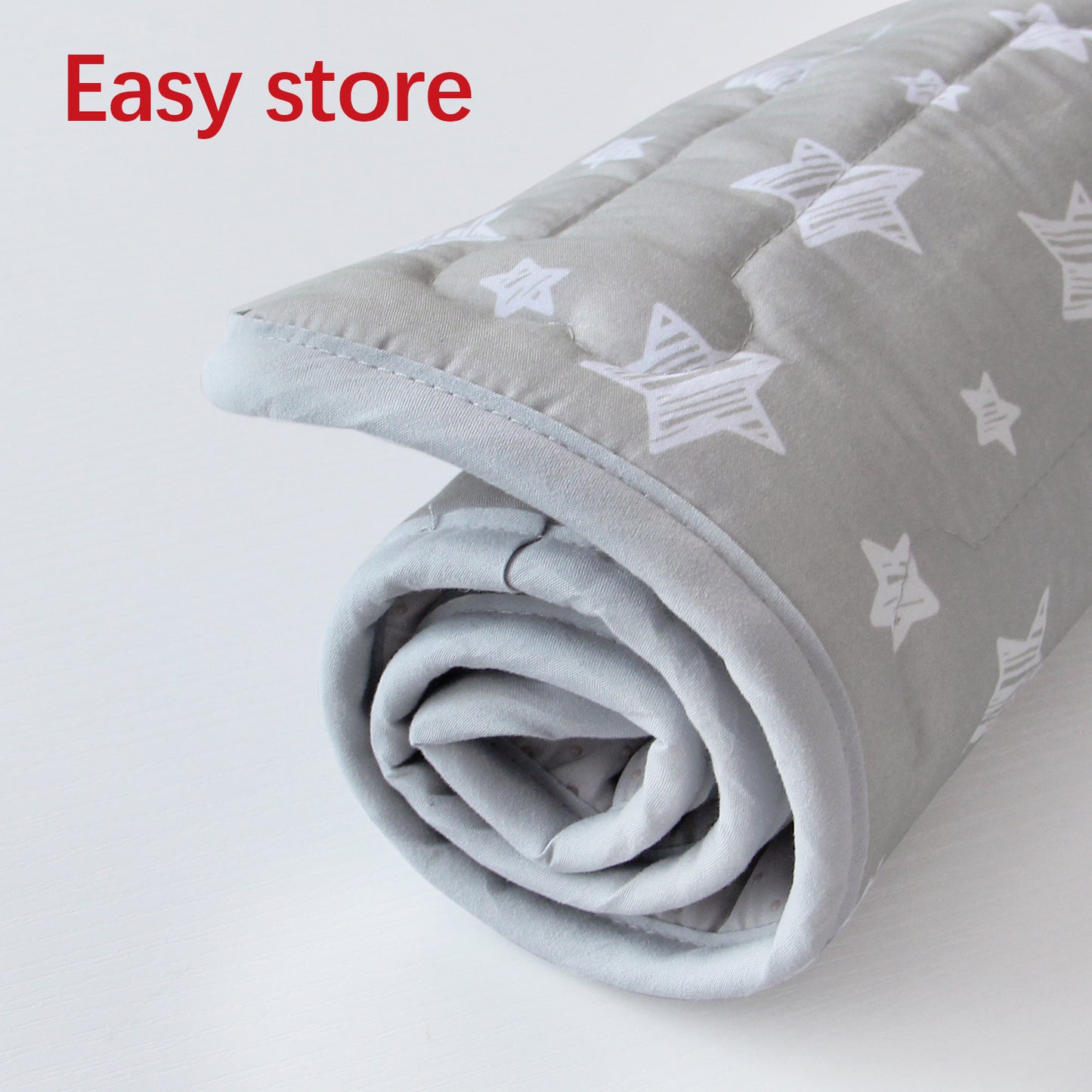 Dog Crate Mat- Soft ,Star Prints, Anti-Slip Bottom, Machine Washable,Grey Star
