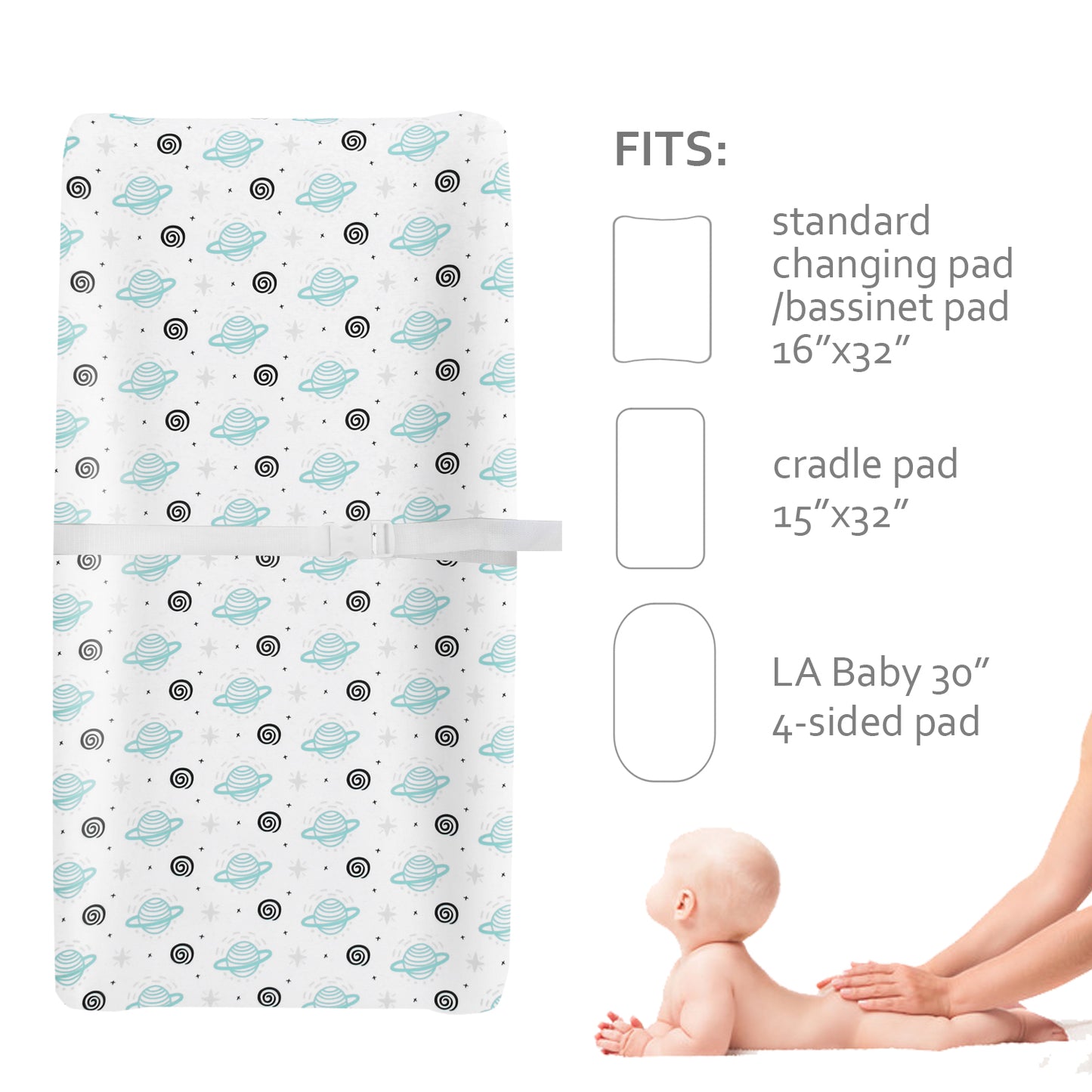 Changing Pad Cover- 2 Pack, Lovely Print, Microfiber