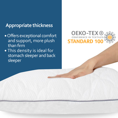 Adjustable Pillow- for Back/Stomach, Hypoallergenic, Premium Ball Fiber
