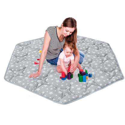 Baby Play Mat | Hexagon Playpen Mat - Padded and Non-Slip Activity Mat for Infant & Toddler