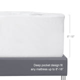 Waterproof Mattress Pad-  Fiber,Breathable Quilted, Durable, Noisless