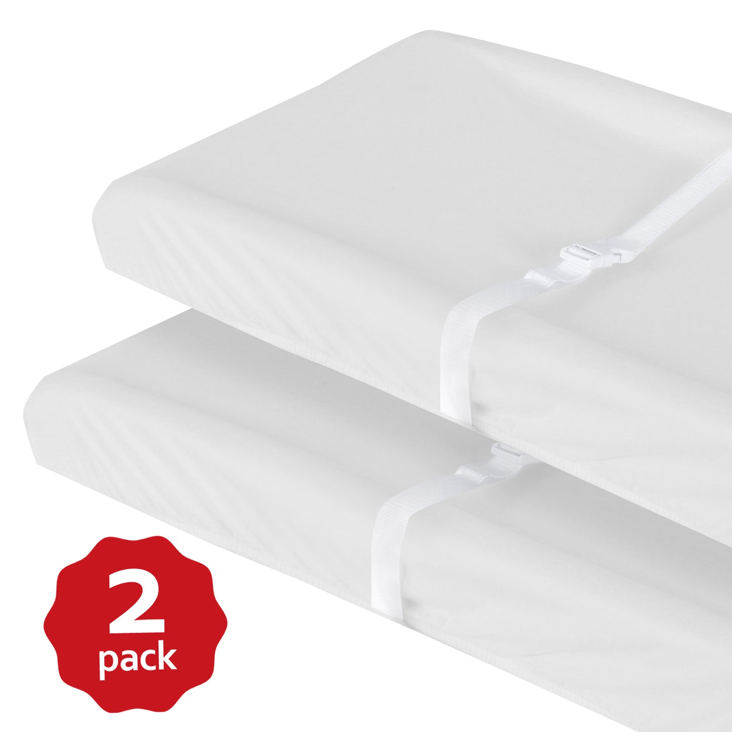 Changing Pad Cover- 2 Pack White, Ultra Soft Jersey Knit Cotton
