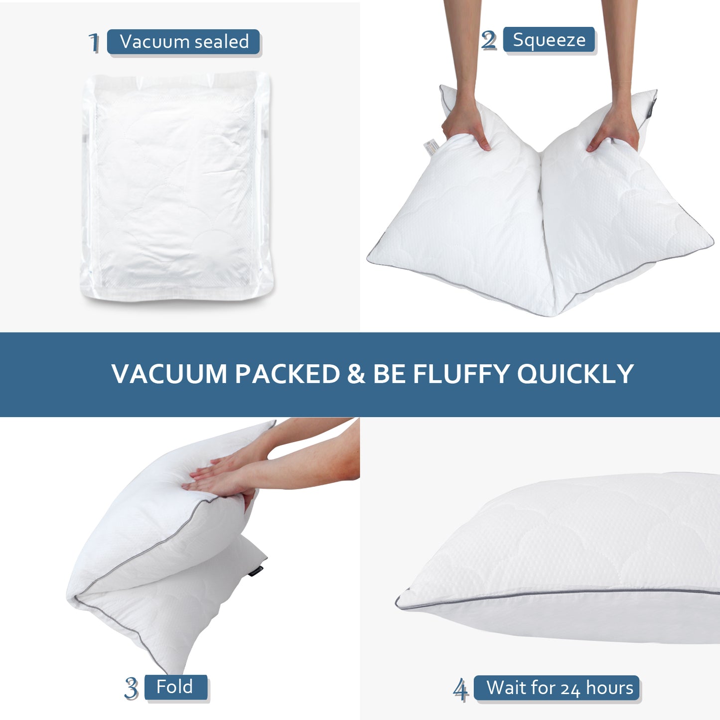 Adjustable Pillow- for Back/Stomach, Hypoallergenic, Premium Ball Fiber