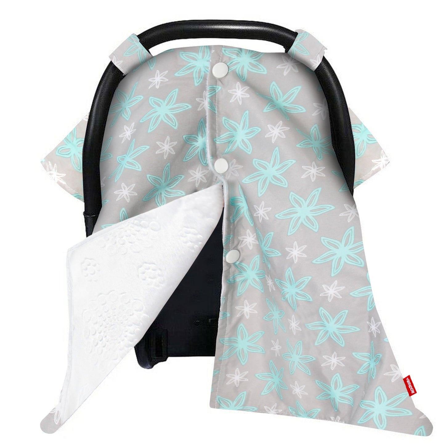 Baby CarSeat Canopy- Nursing Cover, Flower Pattern
