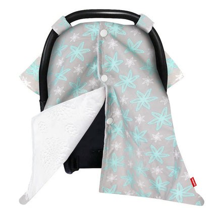 Baby CarSeat Canopy- Nursing Cover, Flower Pattern