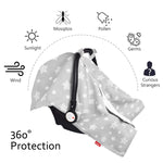 Baby Carseat Canopy- Nursing Cover, Cute Star Pattern
