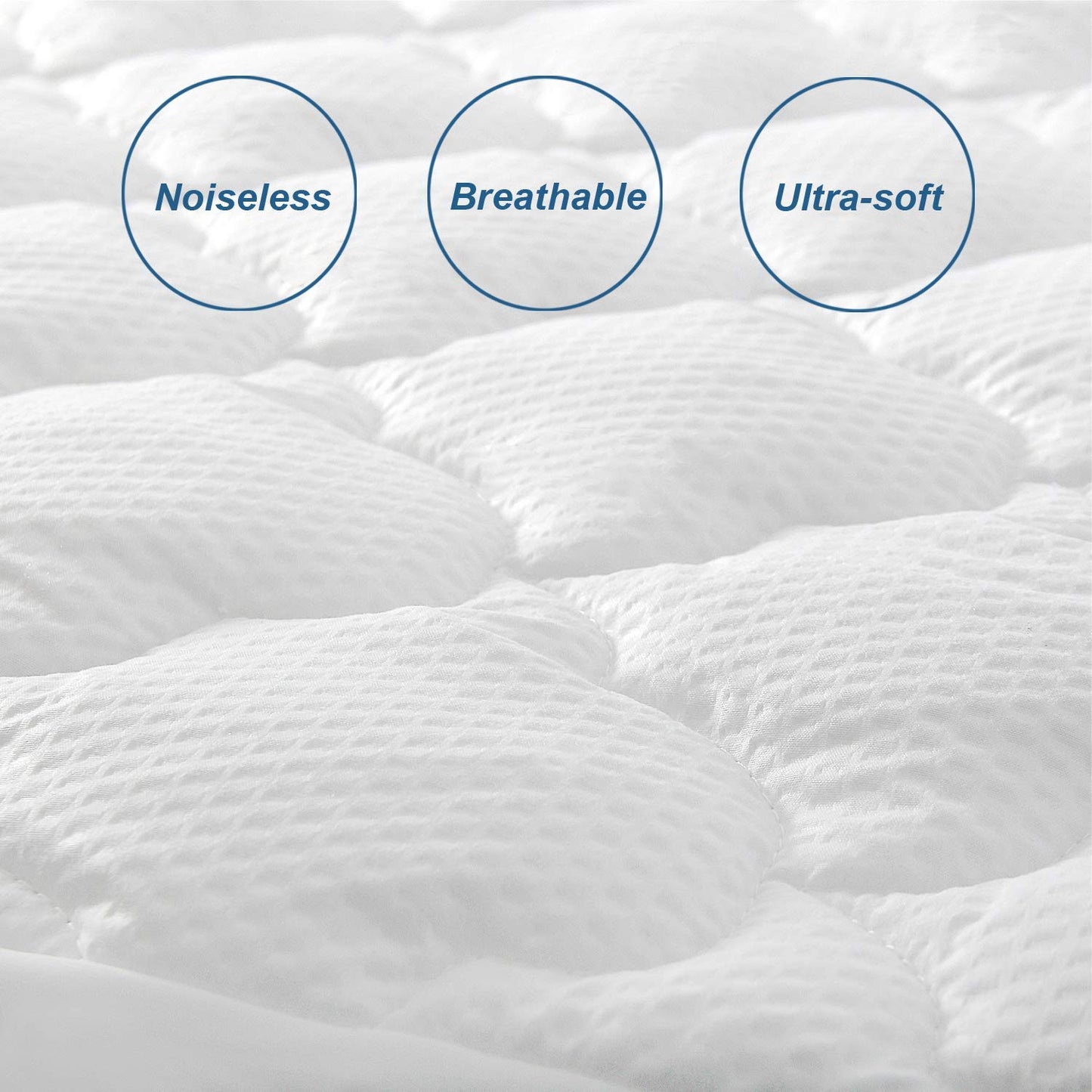 Mattress Pad- Thick Quilted, Soft, Breathable, Noiseless