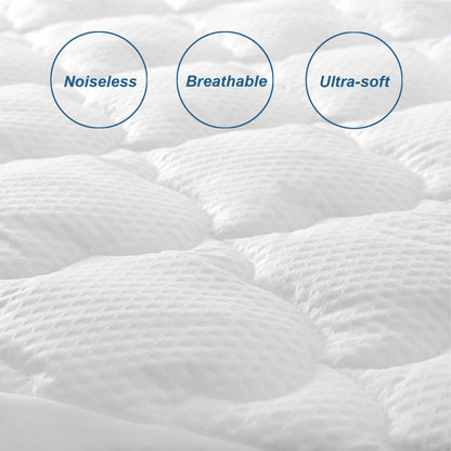 Mattress Pad- Thick Quilted, Soft, Breathable, Noiseless