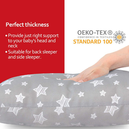 Toddler Pillow- Star Print, Hypoallergenic, Soft