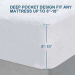 Waterproof Mattress Protector- Bamboo Terry, Hypoallergenic, Noiseless