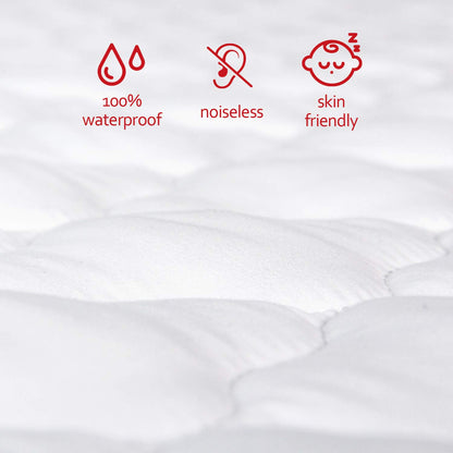 Pack N Play Mattress Pad Cover/ Protector - Cotton, Waterproof (for Standard Playpen/ Mini Crib)